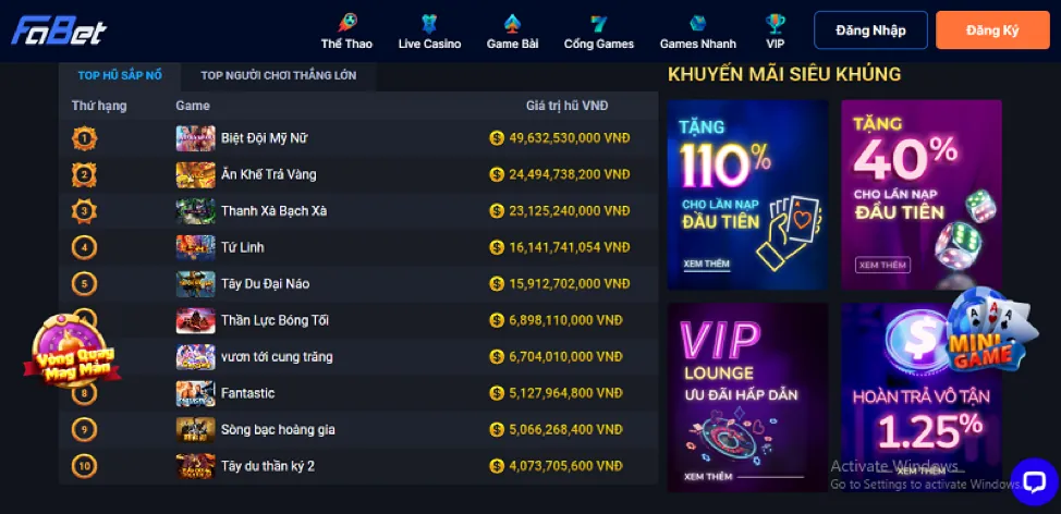 Đa dạng trò chơi cá cược tại 4466club